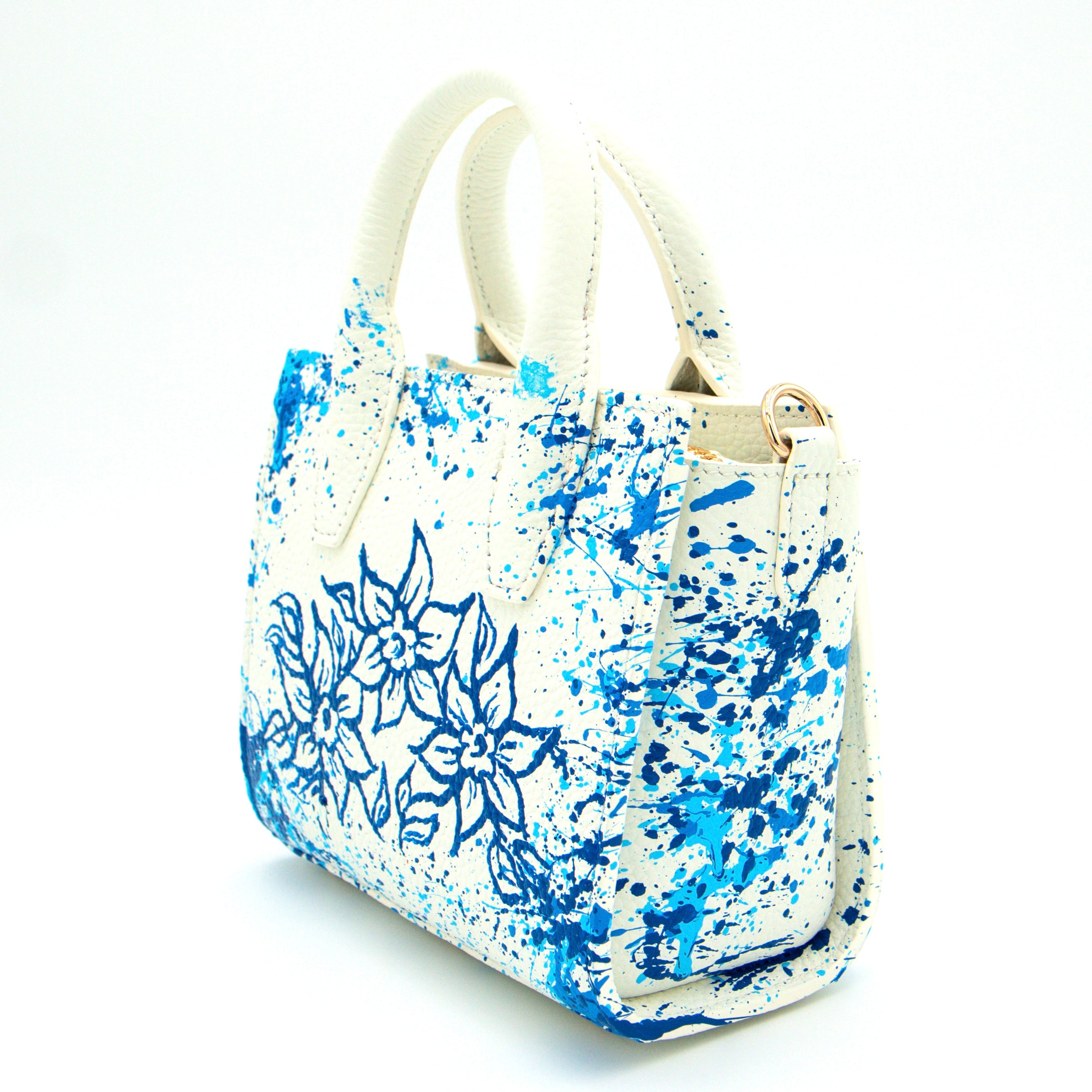 Anca Barbu Camila Bag, Blue Flowers