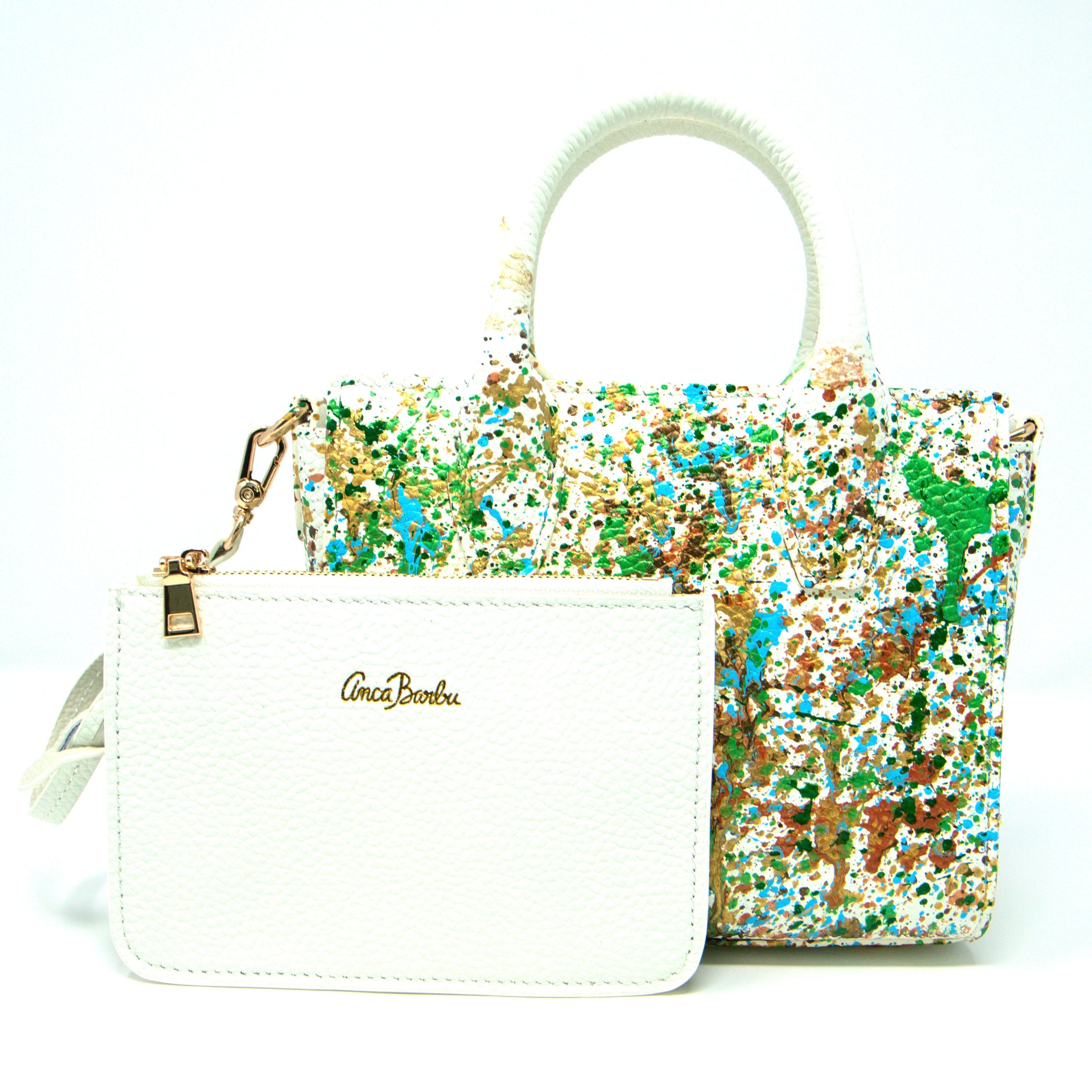 Anca Barbu Camila Bag, Splashes, Green Fall