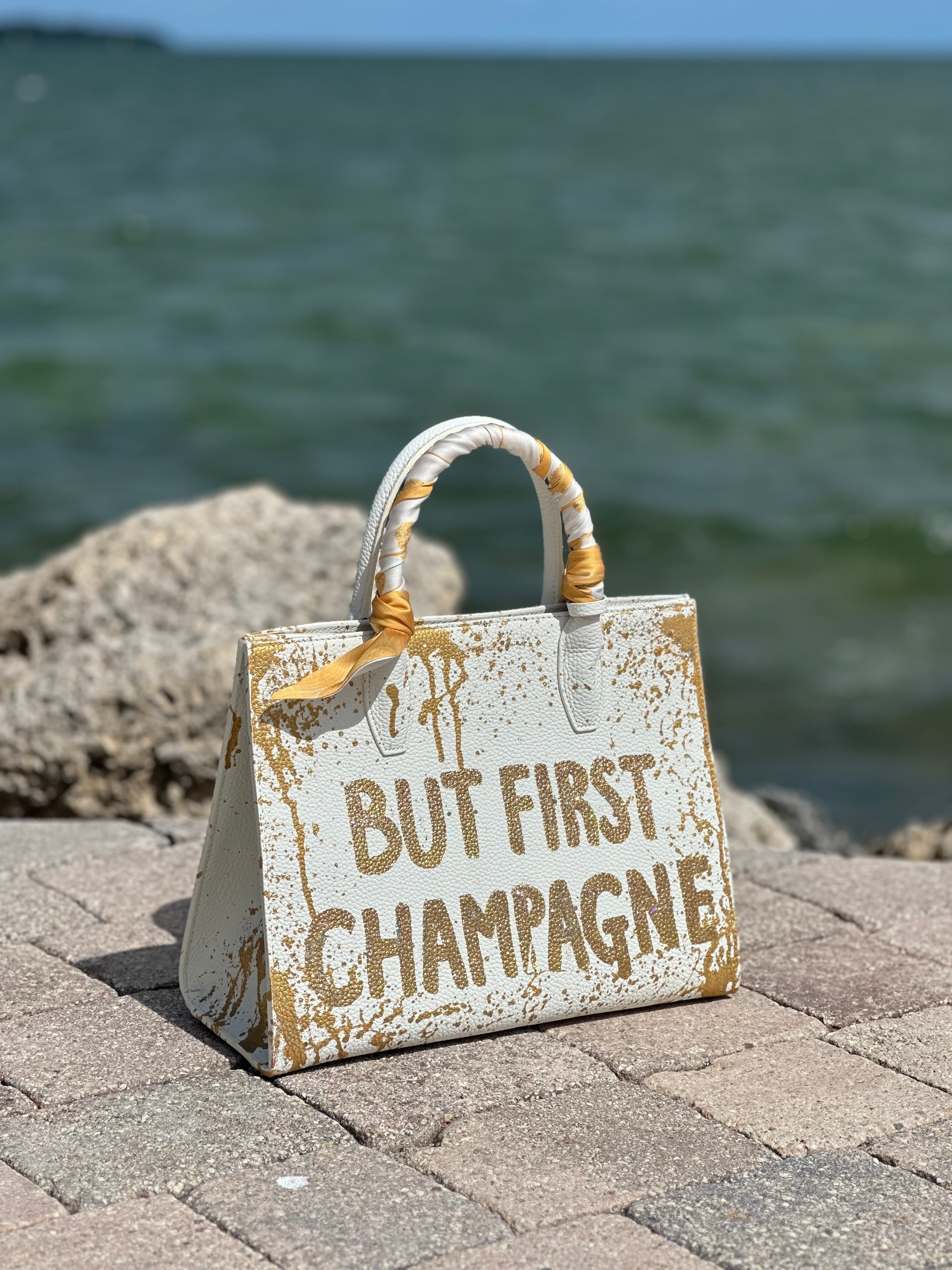 Anca Barbu Sophia Bag, But first Champagne, Gold