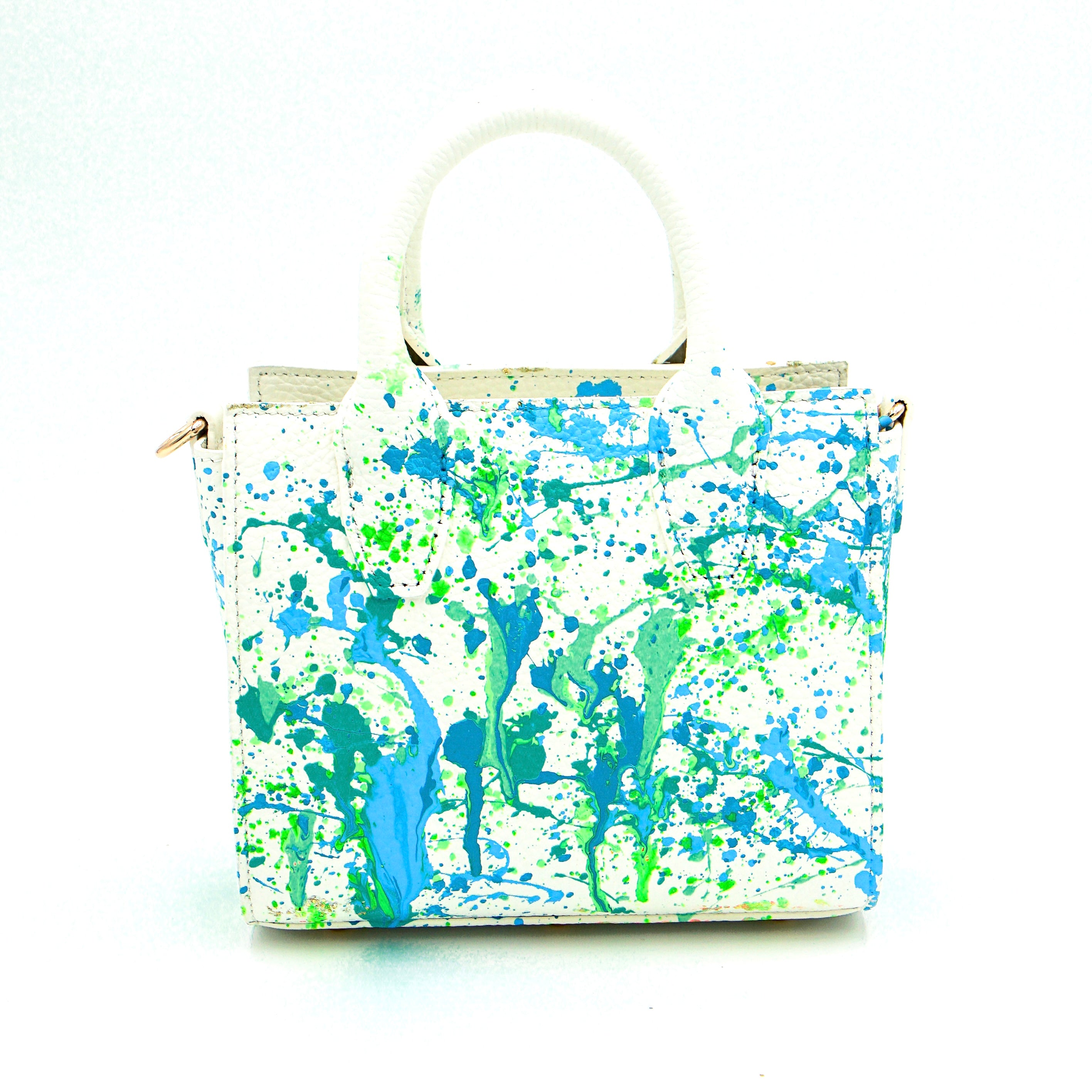 Anca Barbu Camila Bag, Splashes, Turquoise
