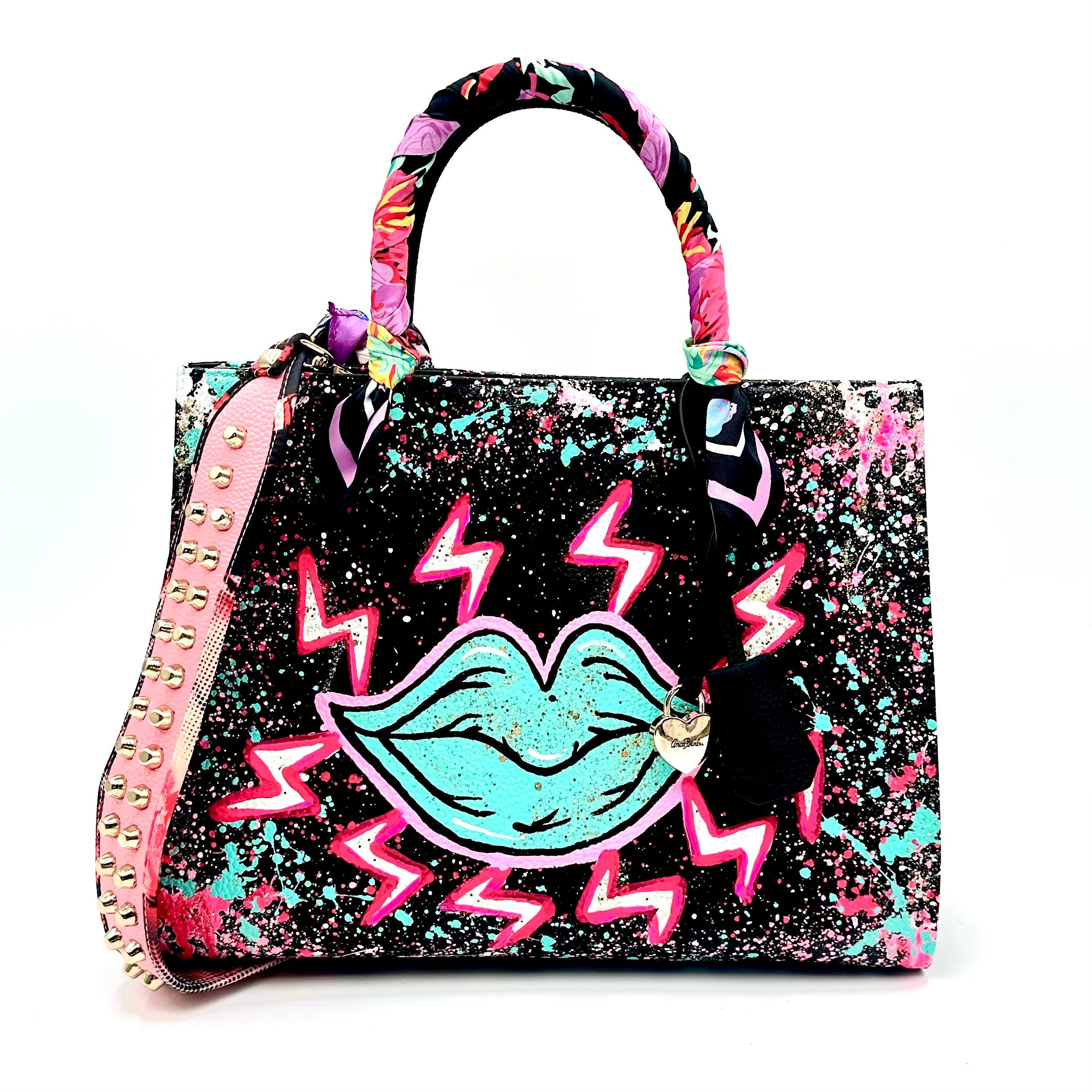 Anca Barbu Sophia Bag, Green Lips