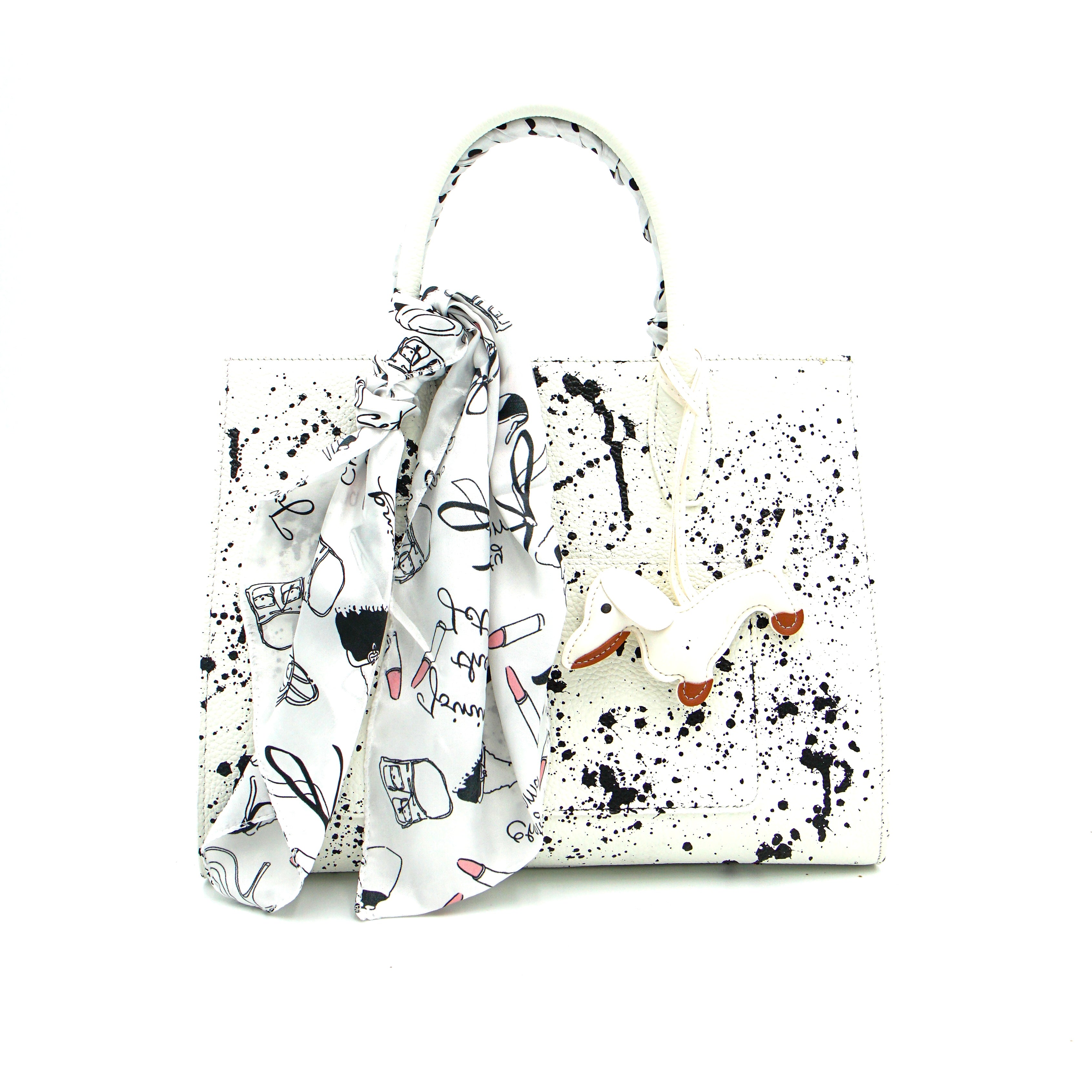 Anca Barbu Sophia Bag, Droopy Smilies, Black