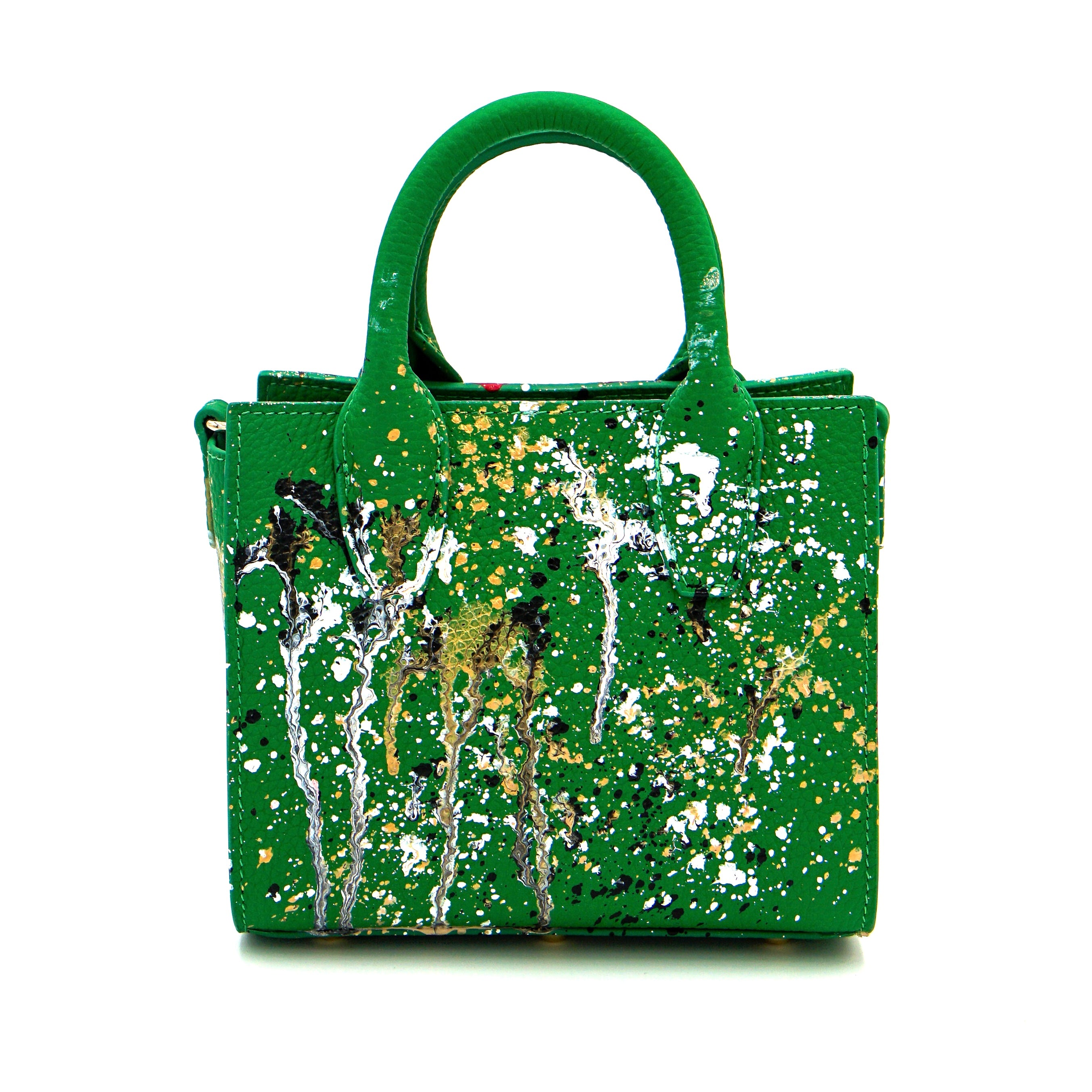 Anca Barbu Camila Bag, Red Stripe, Metallic