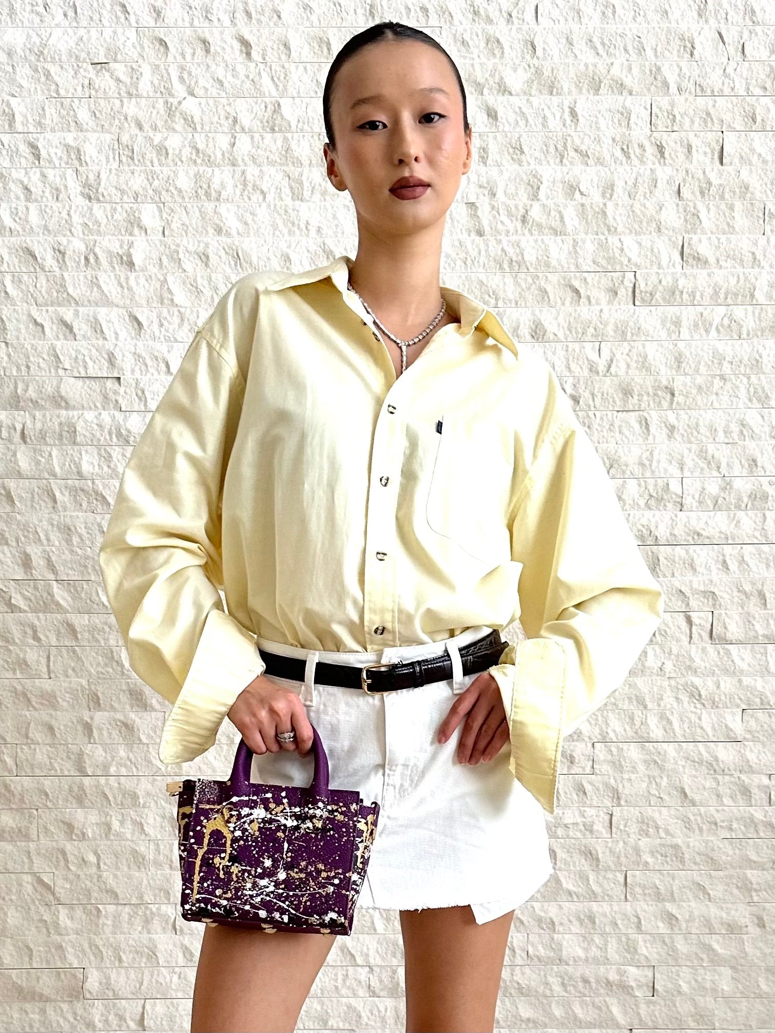 Anca Barbu Camila Purple Bag, Metallic Splashes