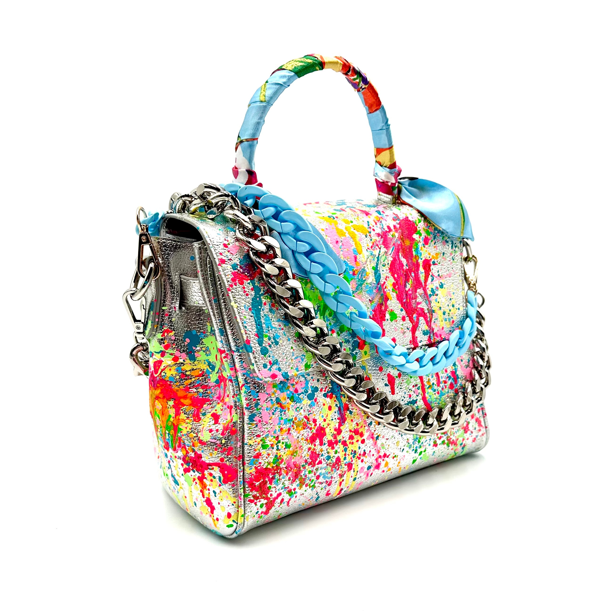 Anca Barbu Silver Vicky Bag, Splashes