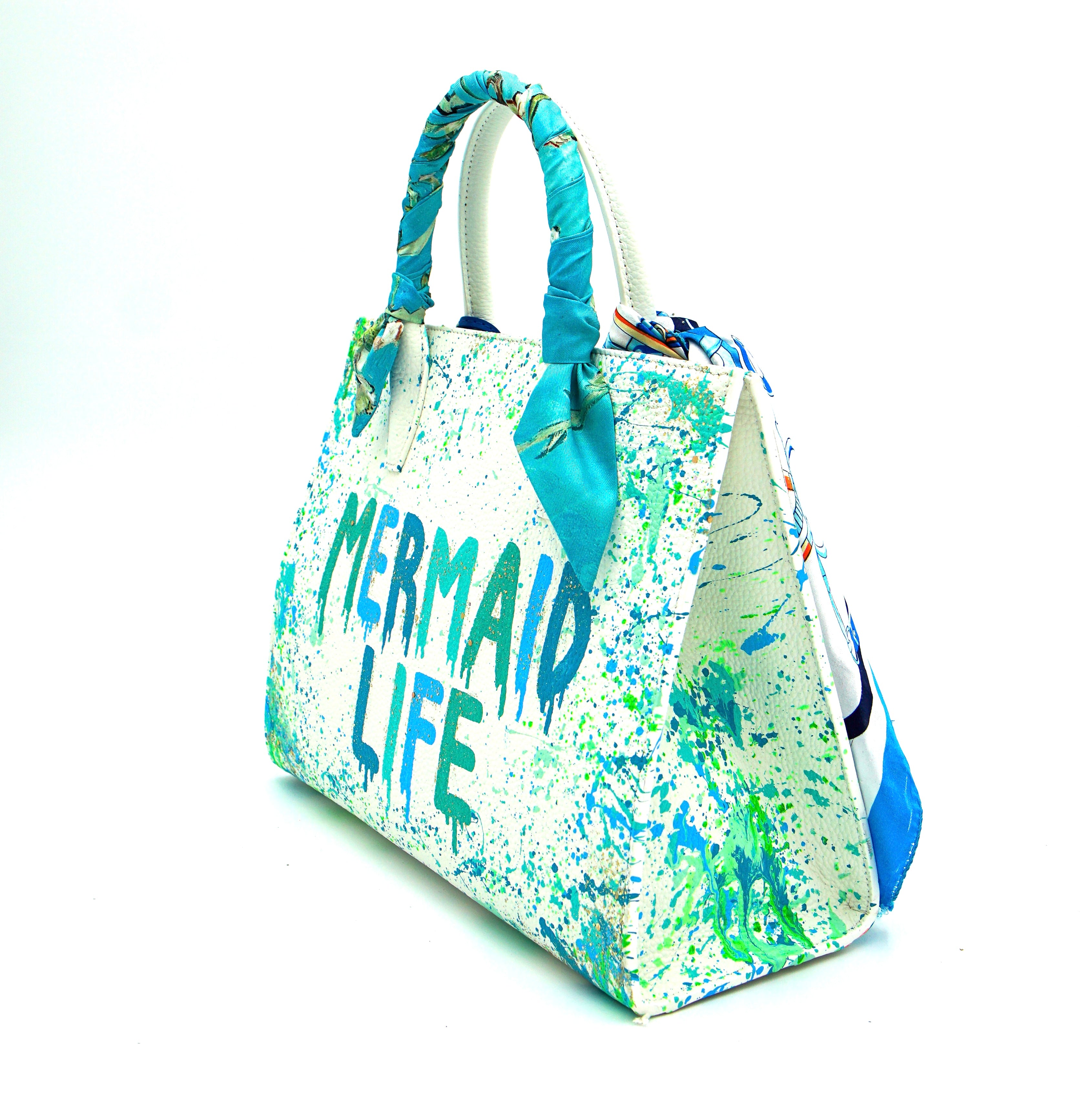 Anca Barbu Sophia Bag, Mermaid Life, Turquoise
