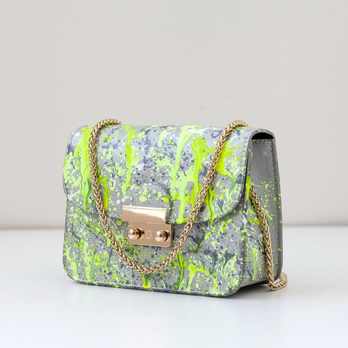 Anca Barbu Carolina Bag, Splashes, Green