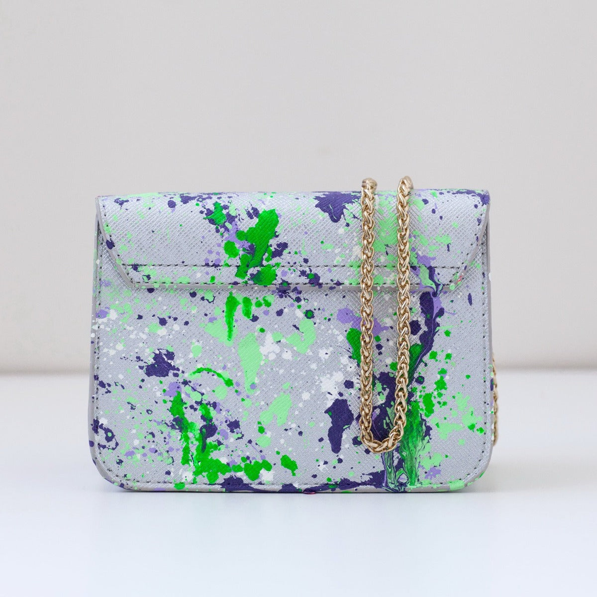 Anca Barbu Carolina Bag, Splashes, Purple-Green