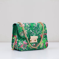 Anca Barbu Carolina Bag, Splashes, Green-Pink