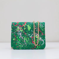 Anca Barbu Carolina Bag, Splashes, Green-Pink