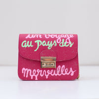 Thumbnail for Anca Barbu Carolina Bag, Un Voyage au Pays Des Merveilles, Green-Pink