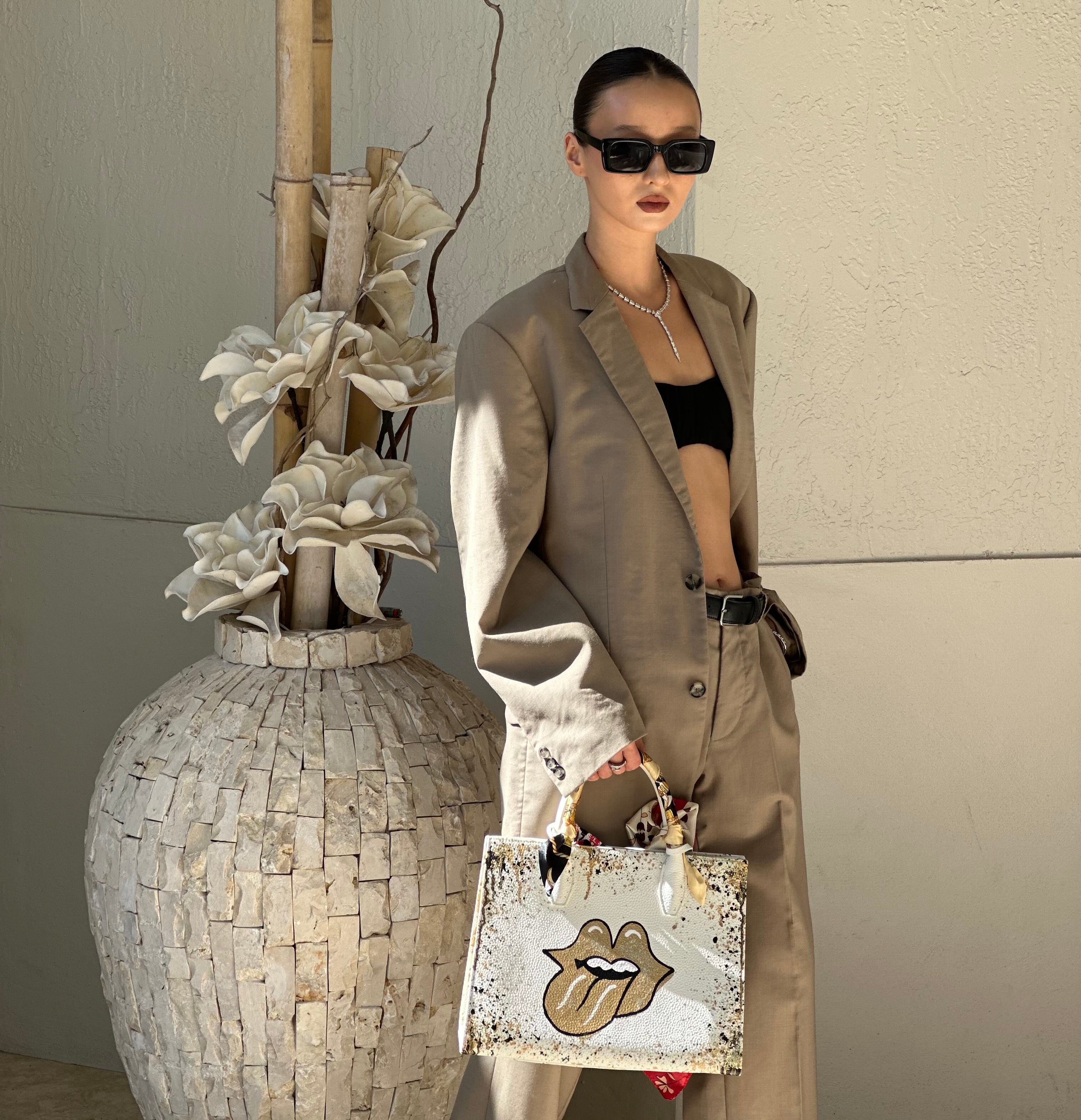 Anca Barbu Sophia Bag, Gold Tongue