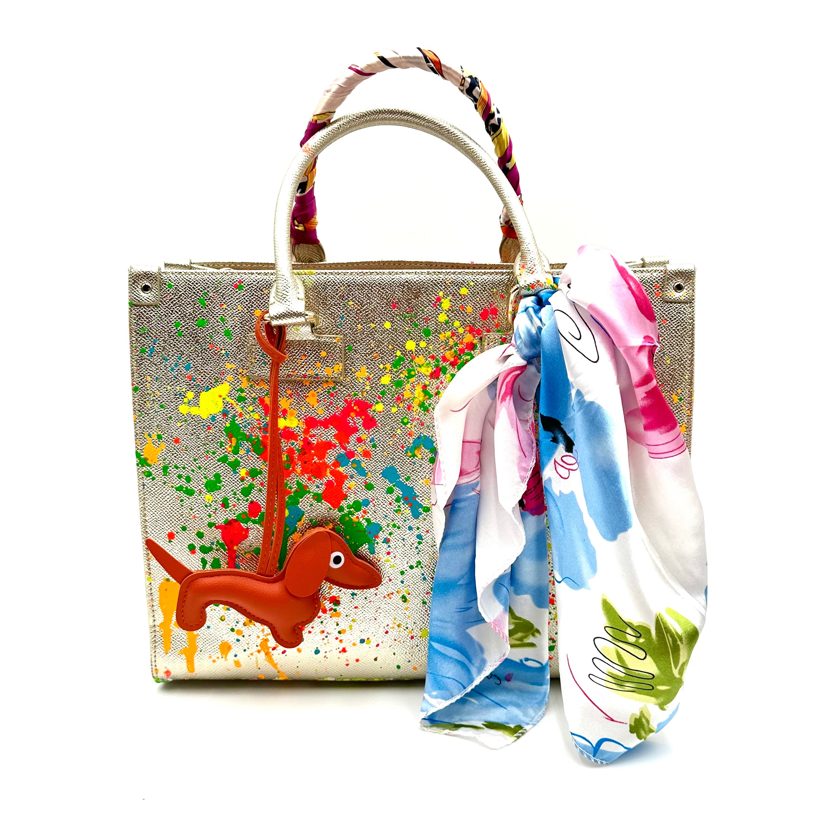 Anca Barbu Nicole Bag, Multi Dripping Hearts