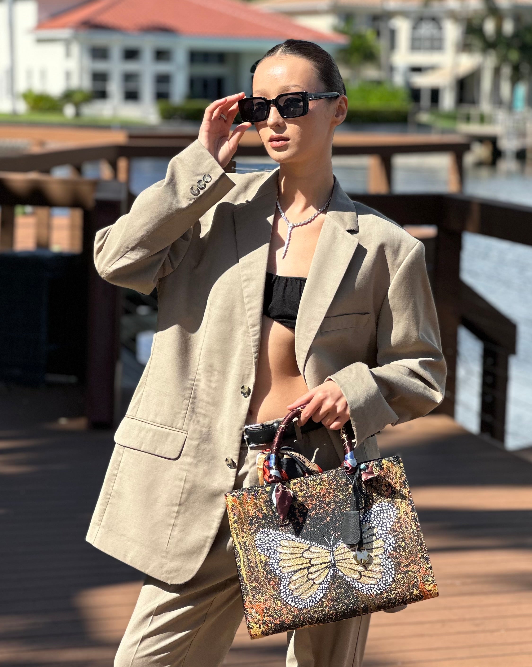 Anca Barbu Sophia Bag, Butterfly, Gold