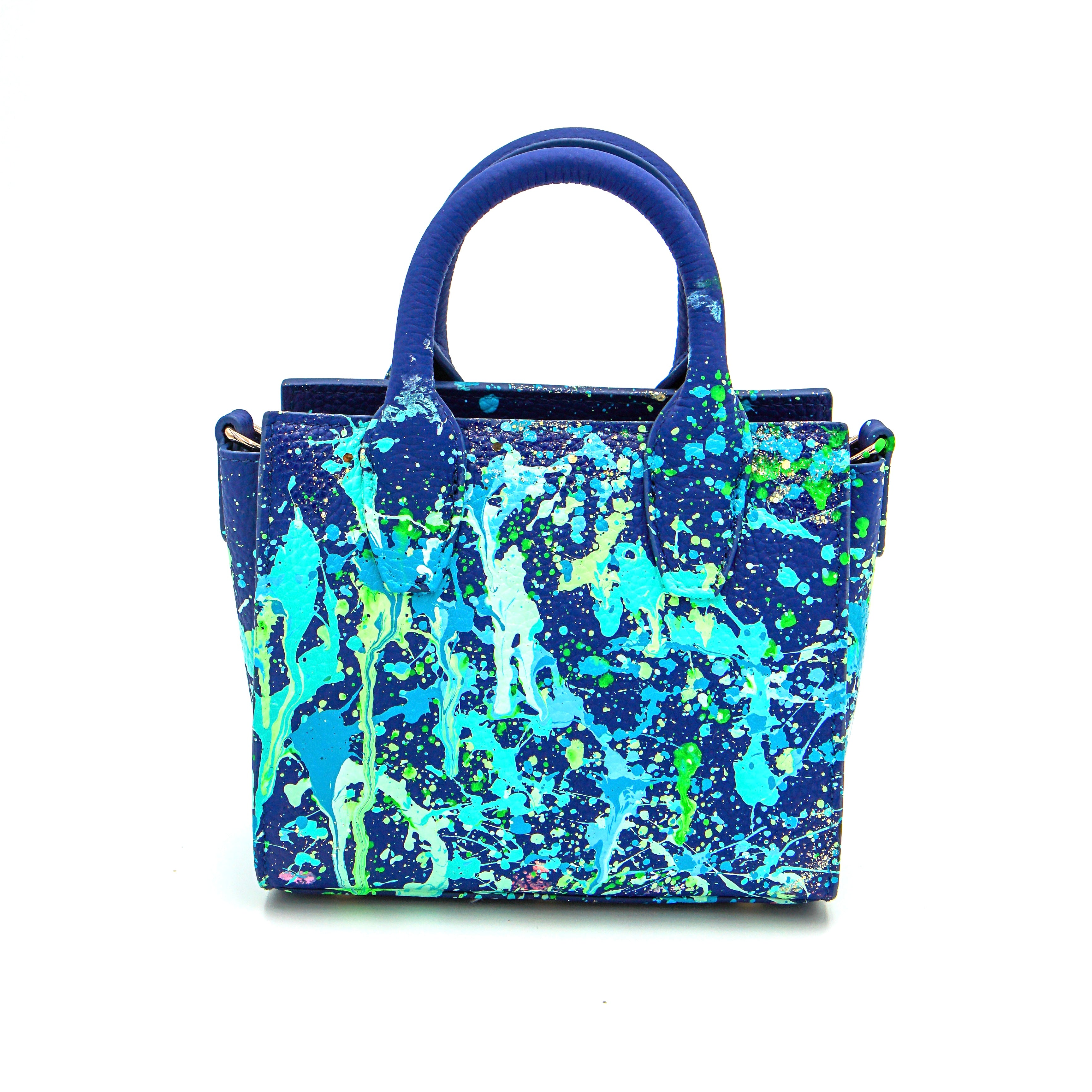 Anca Barbu Camila Bag, Splashes, Turquoise