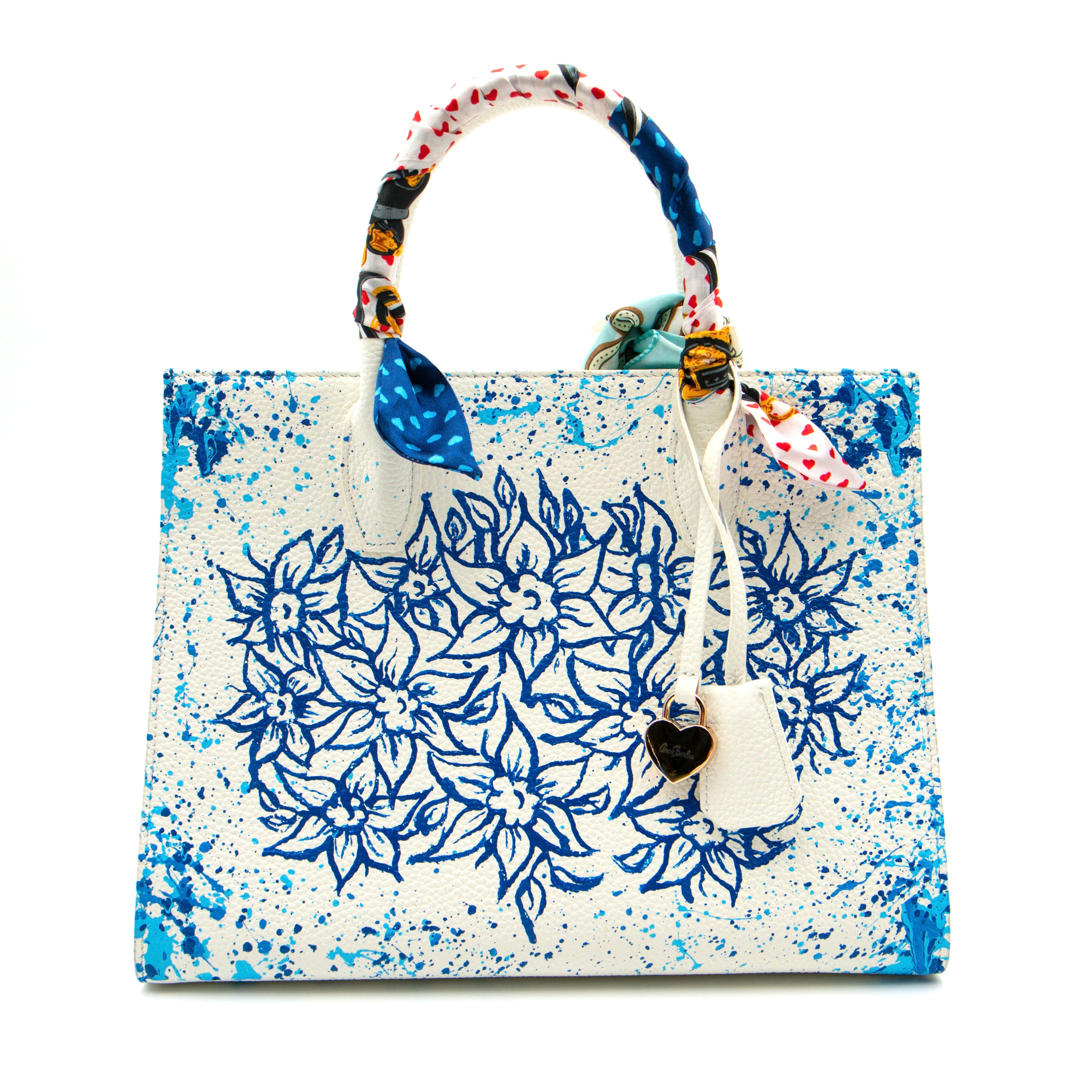 Anca Barbu Sophia Bag, Blue Flowers