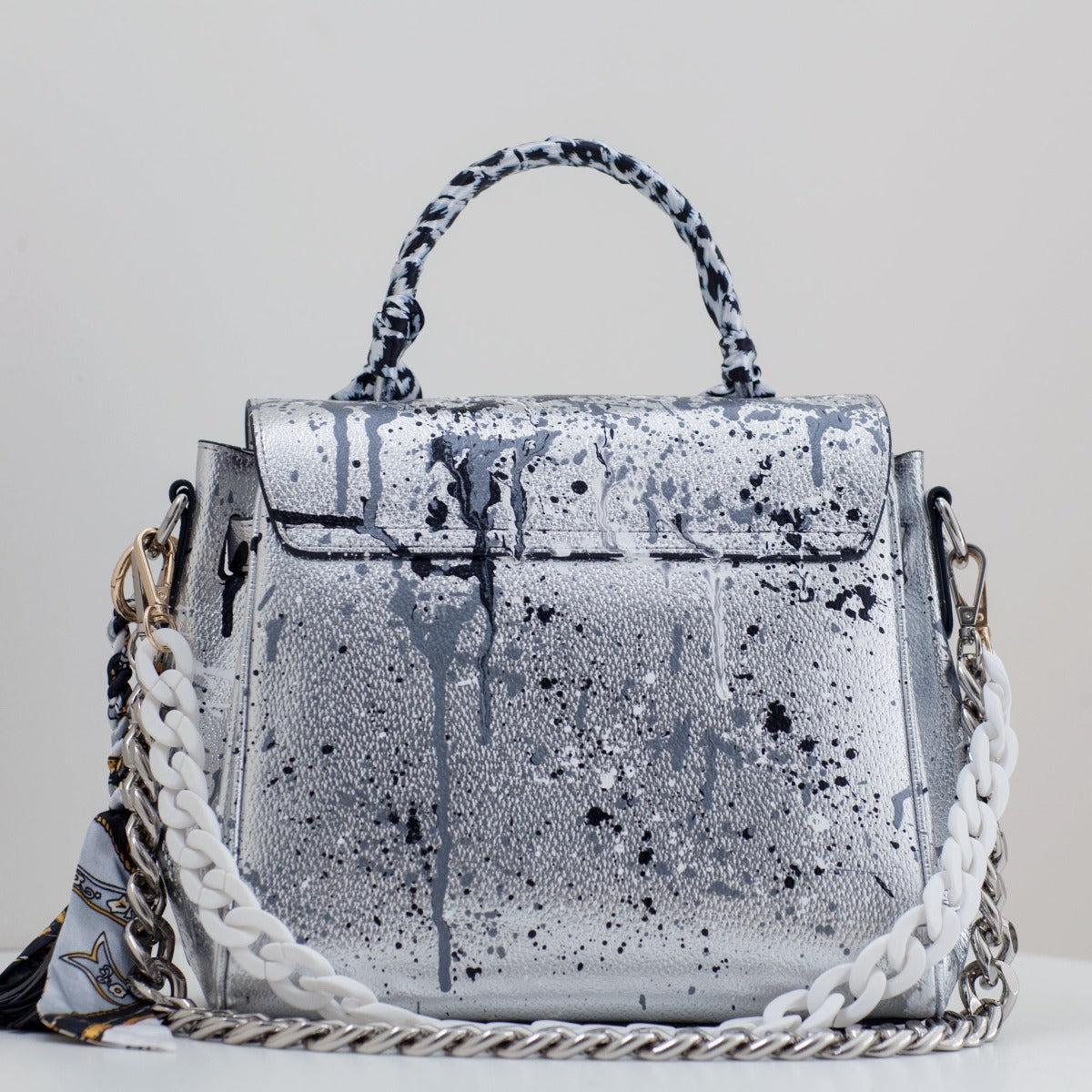 Anca Barbu Vicky Bag, Splashes, Silver