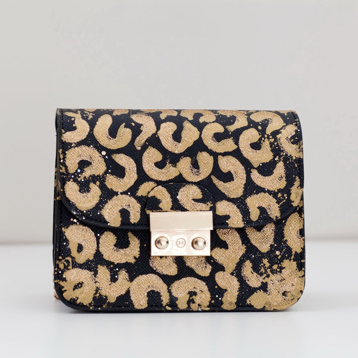 Anca Barbu Carolina Bag, Leopard Print, Gold