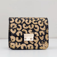 Thumbnail for Anca Barbu Carolina Bag, Leopard Print, Gold