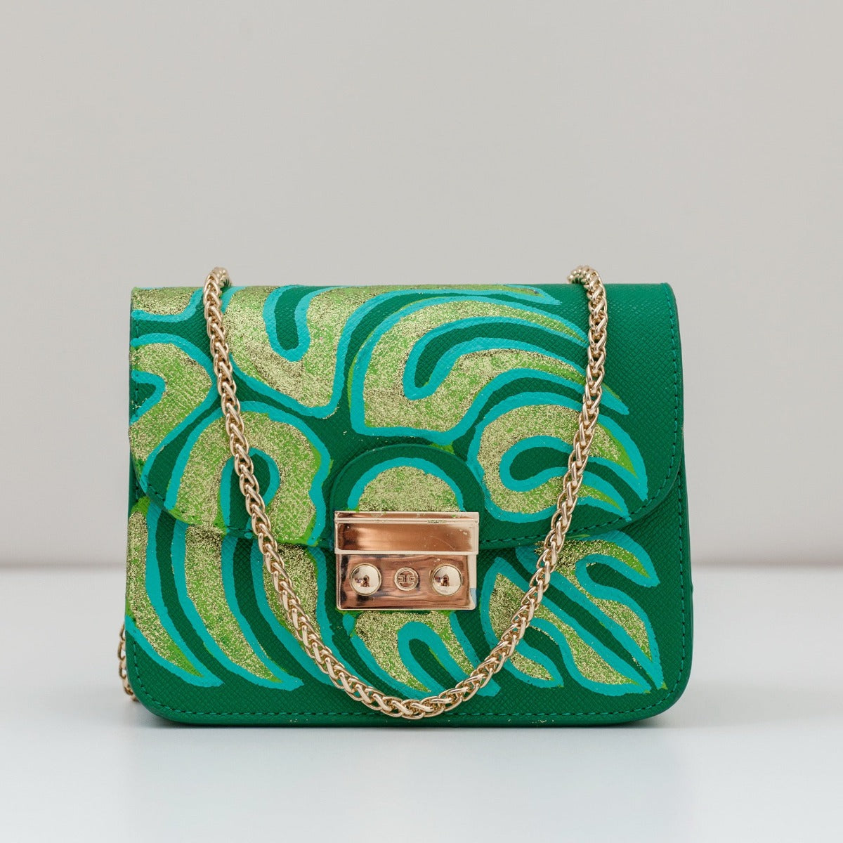 Anca Barbu Carolina Bag, Green Leaf