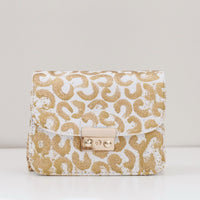 Anca Barbu Carolina Bag, Leopard Print, Gold