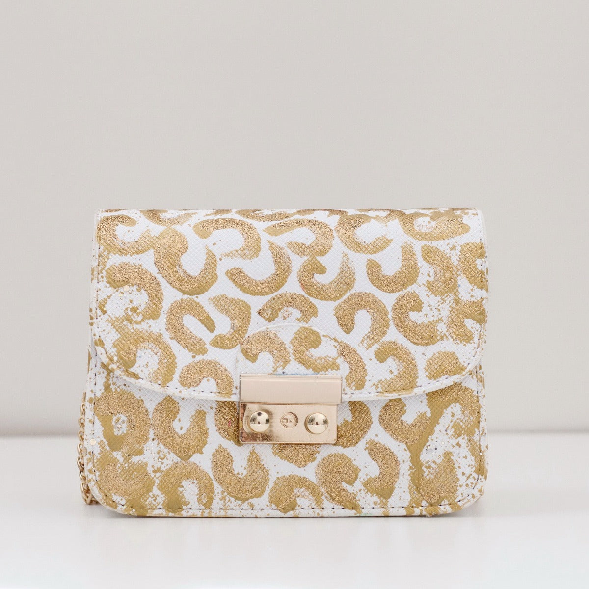 Anca Barbu Carolina Bag, Leopard Print, Gold