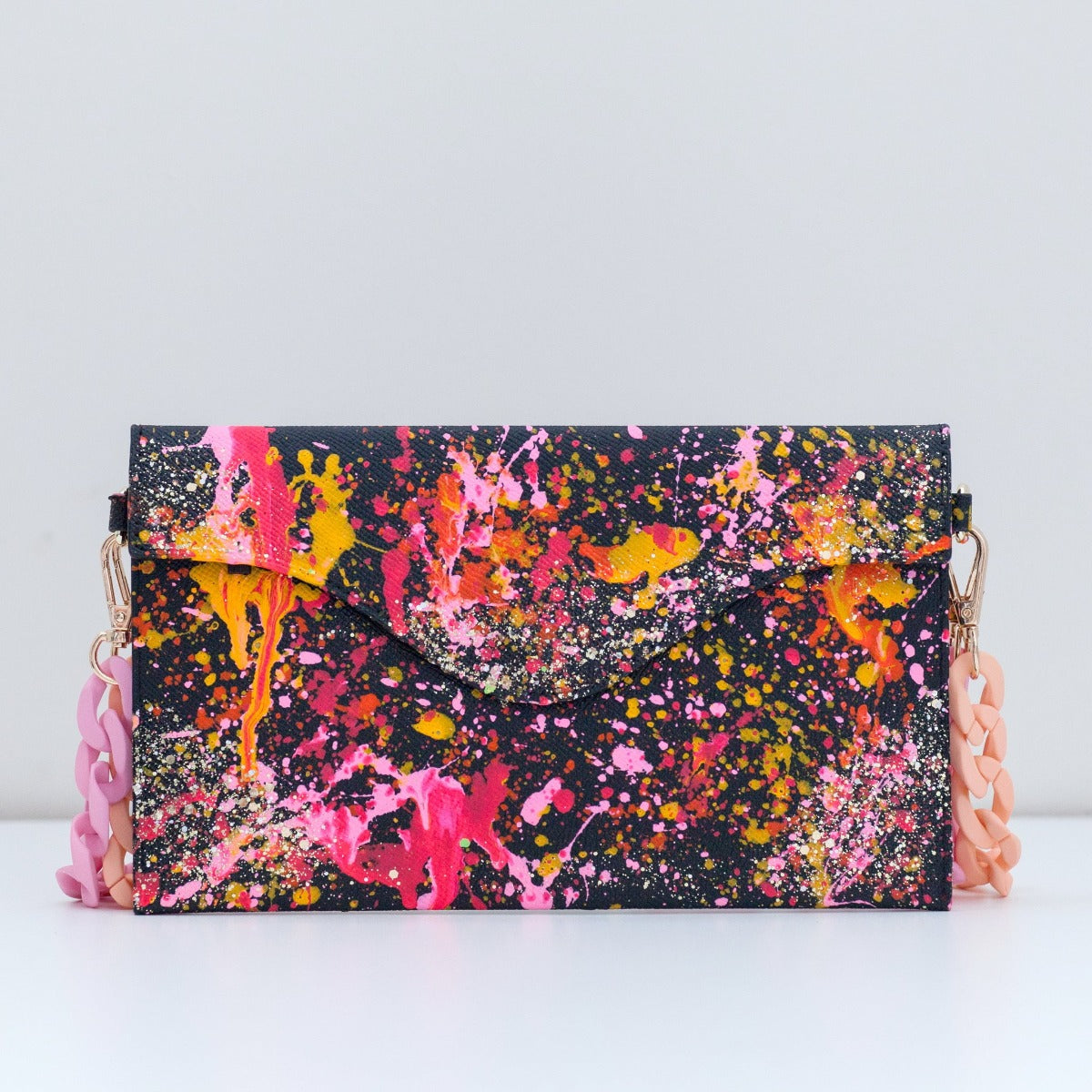 Anca Barbu Sabrina Bag, Splashes, Spring Pink