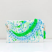 Thumbnail for Anca Barbu Sabrina Bag, Splashes, Turquoise