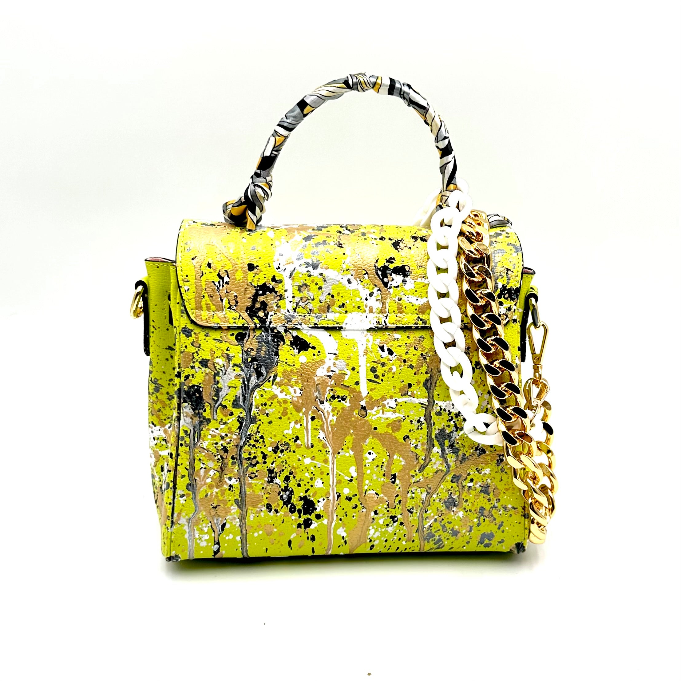 Anca Barbu Vicky Yellow Bag, Metallic Splashes