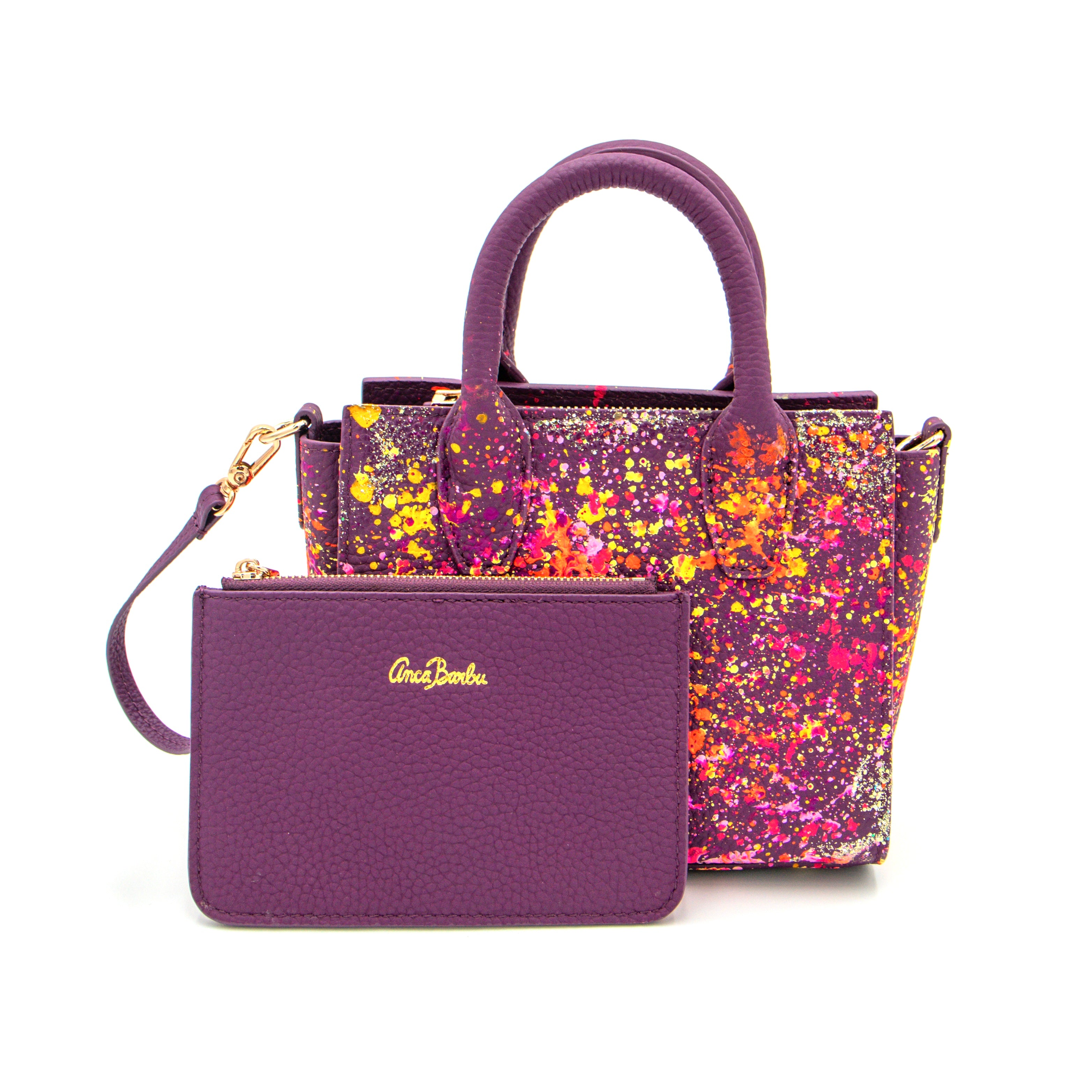 Anca Barbu Camila Bag, Splashes, Spring Pink