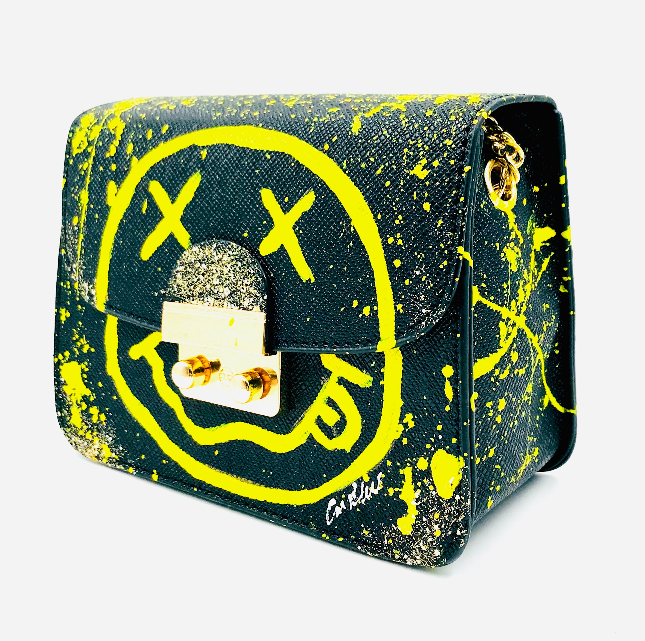 Anca Barbu Carolina Black Yellow Smiley