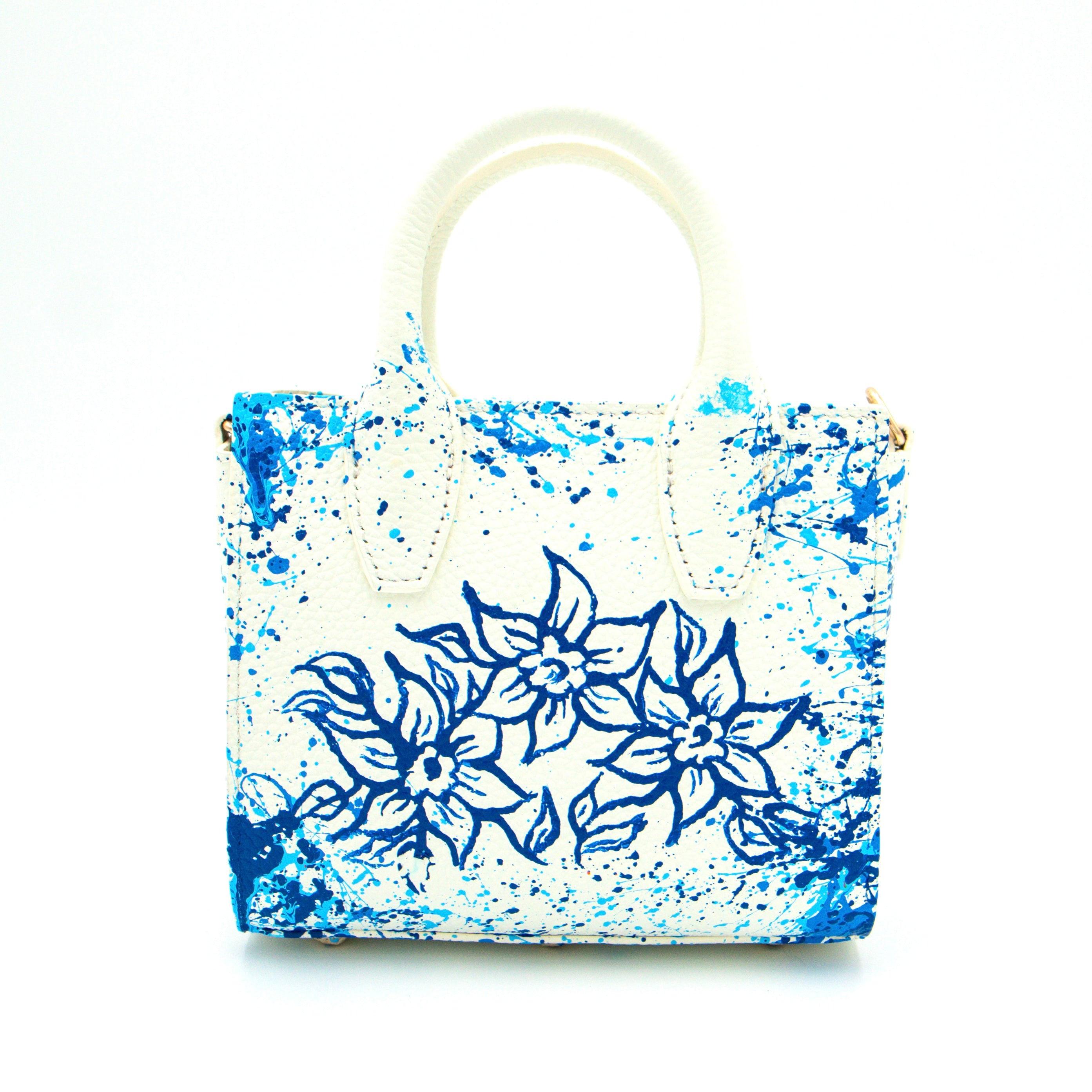 Anca Barbu Camila Bag, Blue Flowers