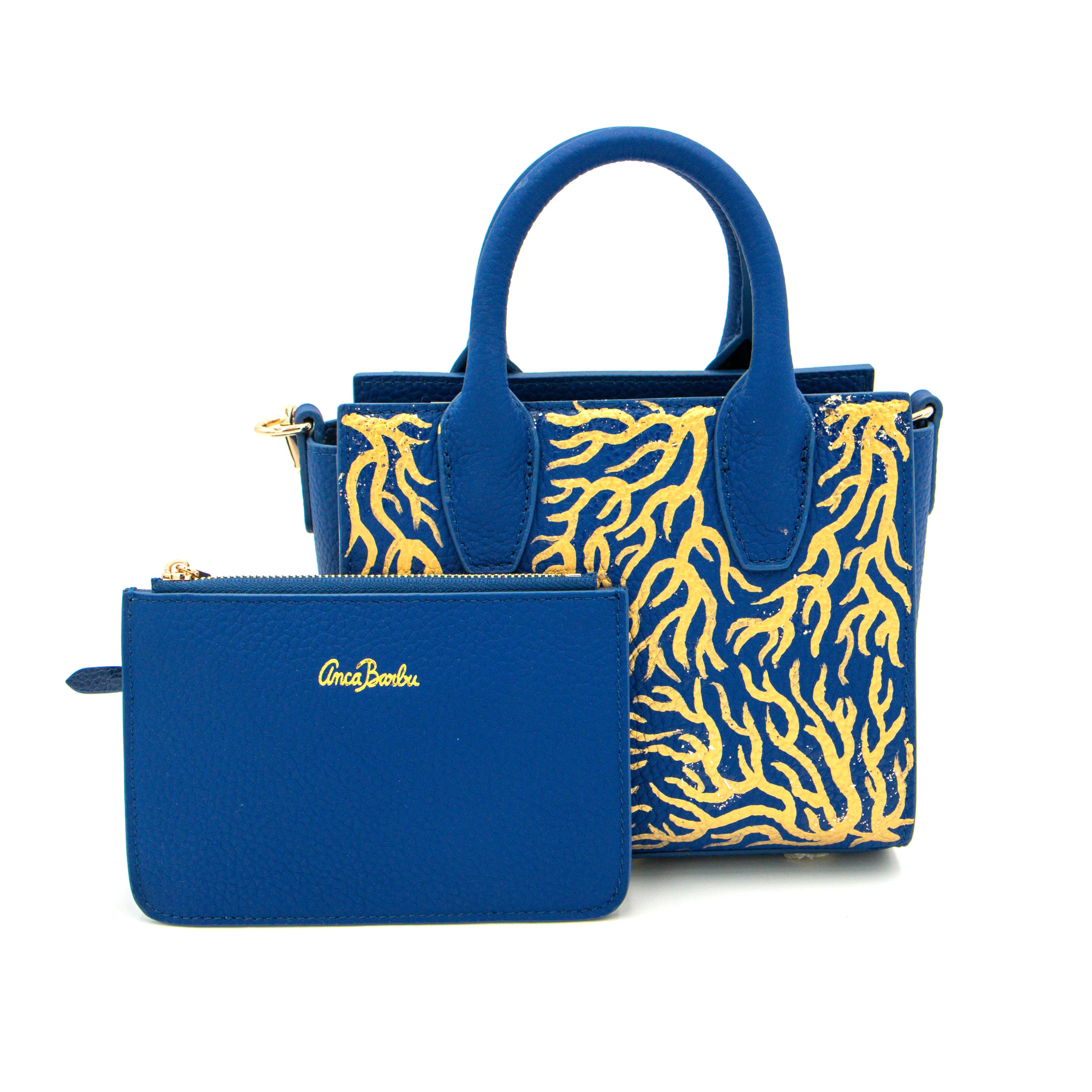 Anca Barbu Camila Bag, Coral Reef, Gold