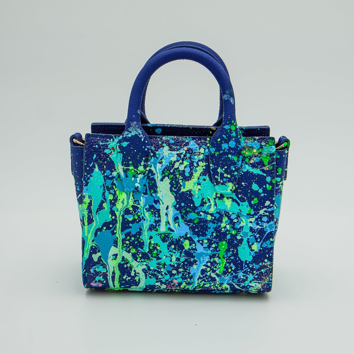 Anca Barbu Camila Bag, Splashes, Turquoise