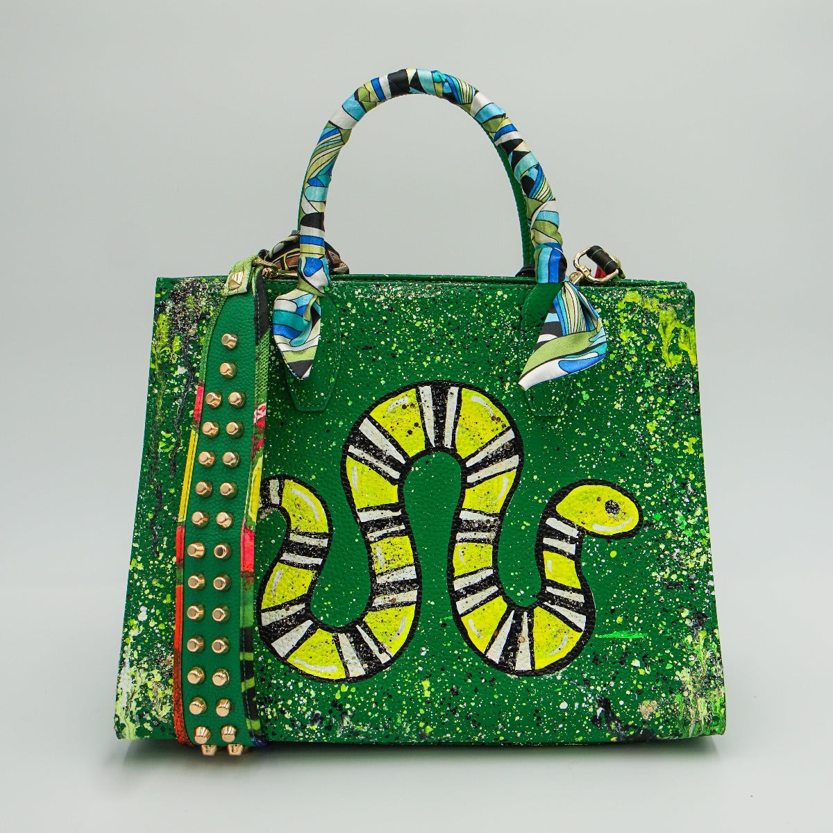 Anca Barbu Sophia Bag, Snake, Yellow