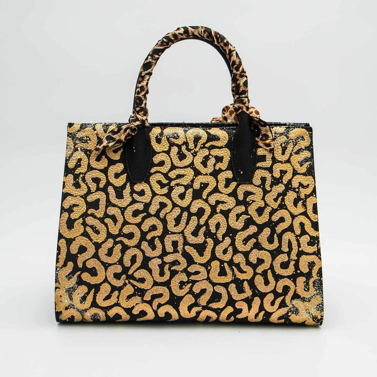 Anca Barbu Sophia Bag, Leopard Print, Gold