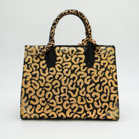 Thumbnail for Anca Barbu Sophia Bag, Leopard Print, Gold