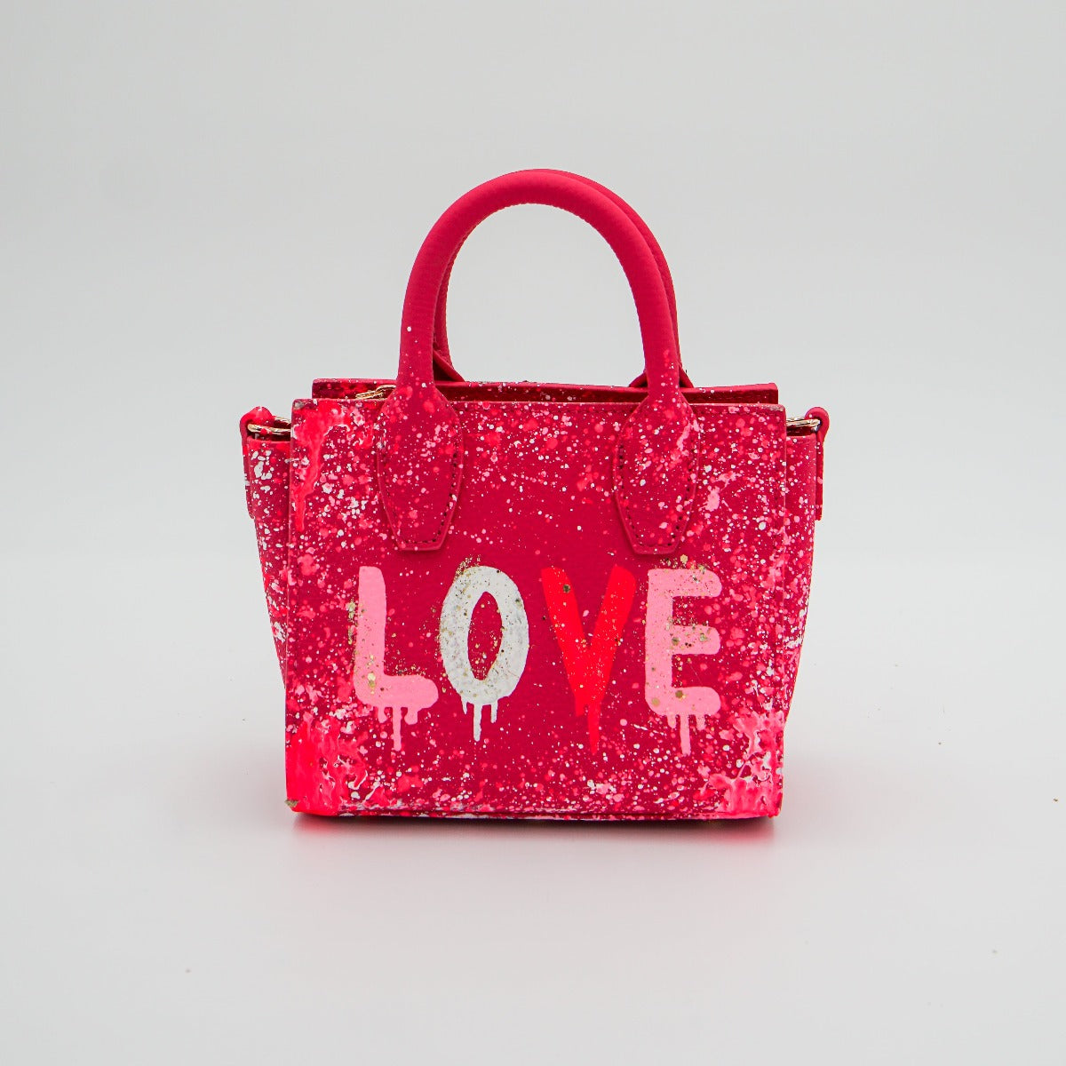 Anca Barbu Camila Bag, LOVE, White and Pink