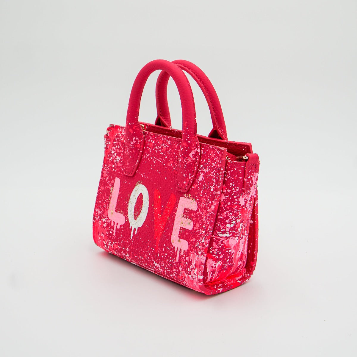 Anca Barbu Camila Bag, LOVE, White and Pink