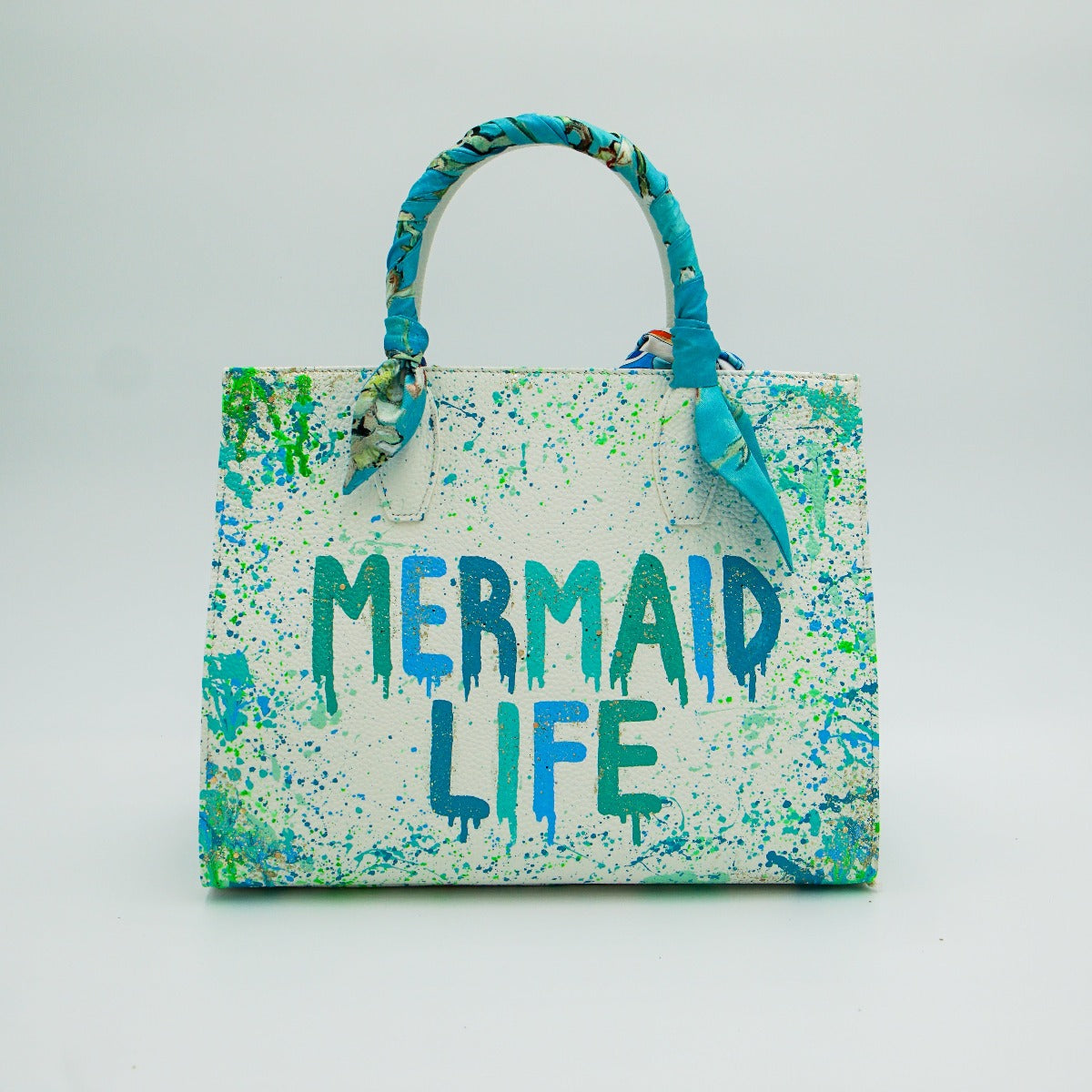 Anca Barbu Sophia Bag, Mermaid Life, Turquoise