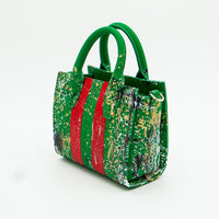 Thumbnail for Anca Barbu Camila Bag, Red Tripe, Metallic