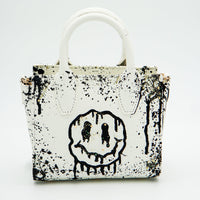 Anca Barbu Camila Bag, Dripping Smiley, Black