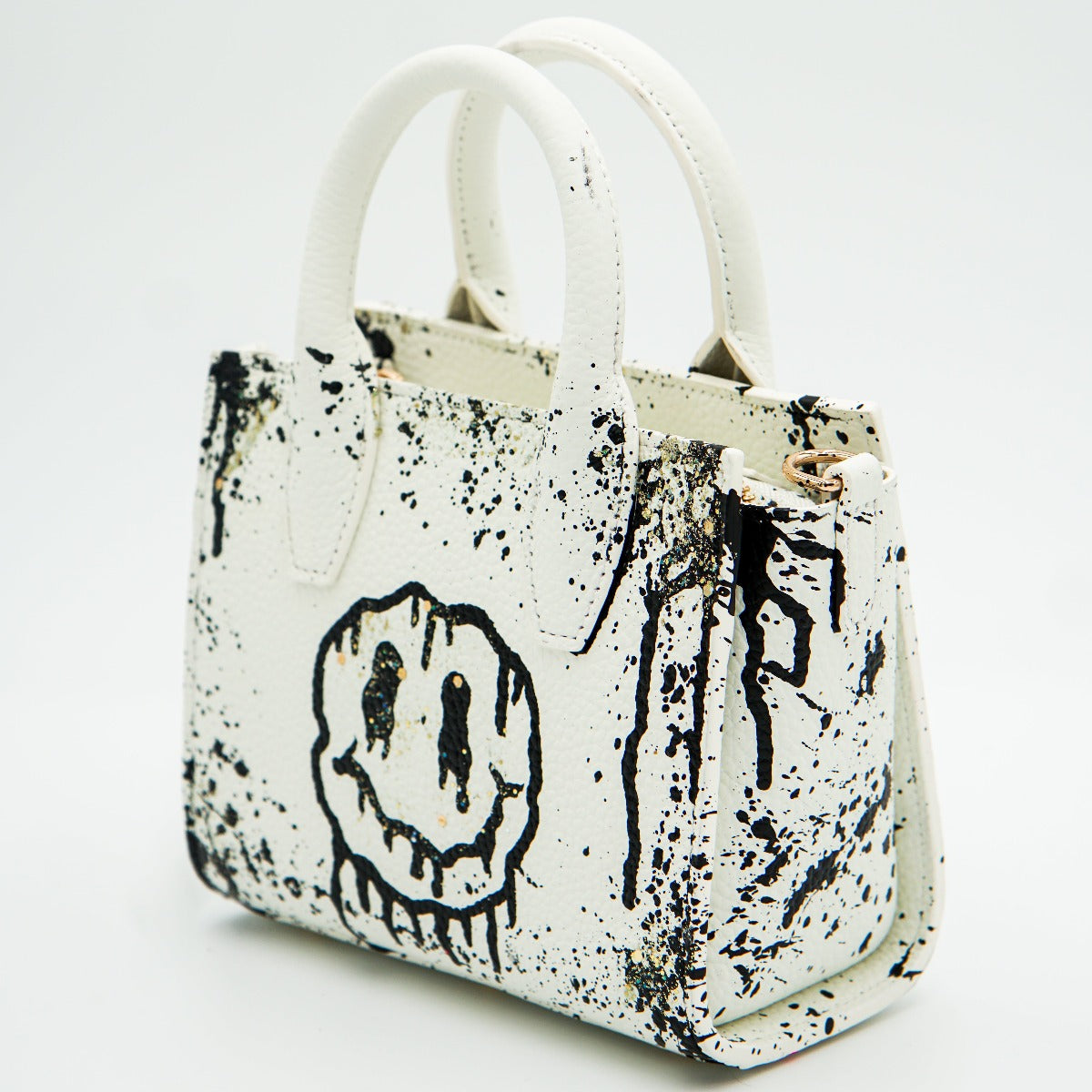 Anca Barbu Camila Bag, Dripping Smiley, Black