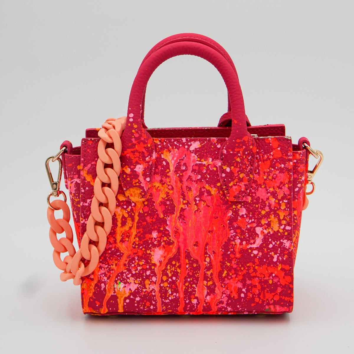 Anca Barbu Camila Bag, Splashes, Spring Pink