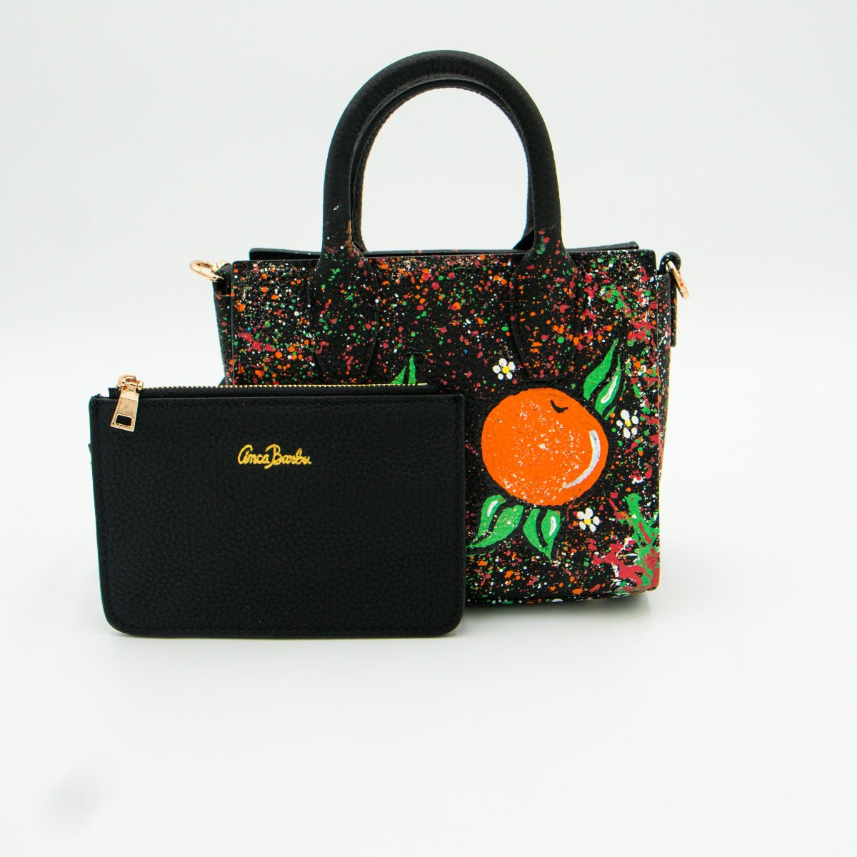 Anca Barbu Camila Bag, Oranges, Gold