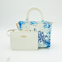 Anca Barbu Camila Bag, Blue Flowers