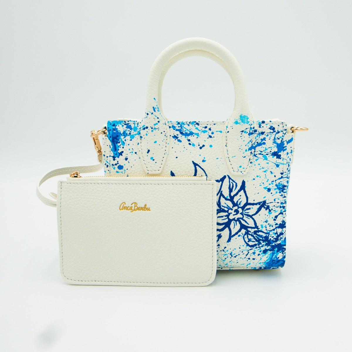 Anca Barbu Camila Bag, Blue Flowers