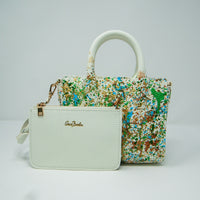 Thumbnail for Anca Barbu Camila Bag, Splashes, Green Fall