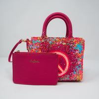 Thumbnail for Anca Barbu Camila Bag, Peace Sign, Bright