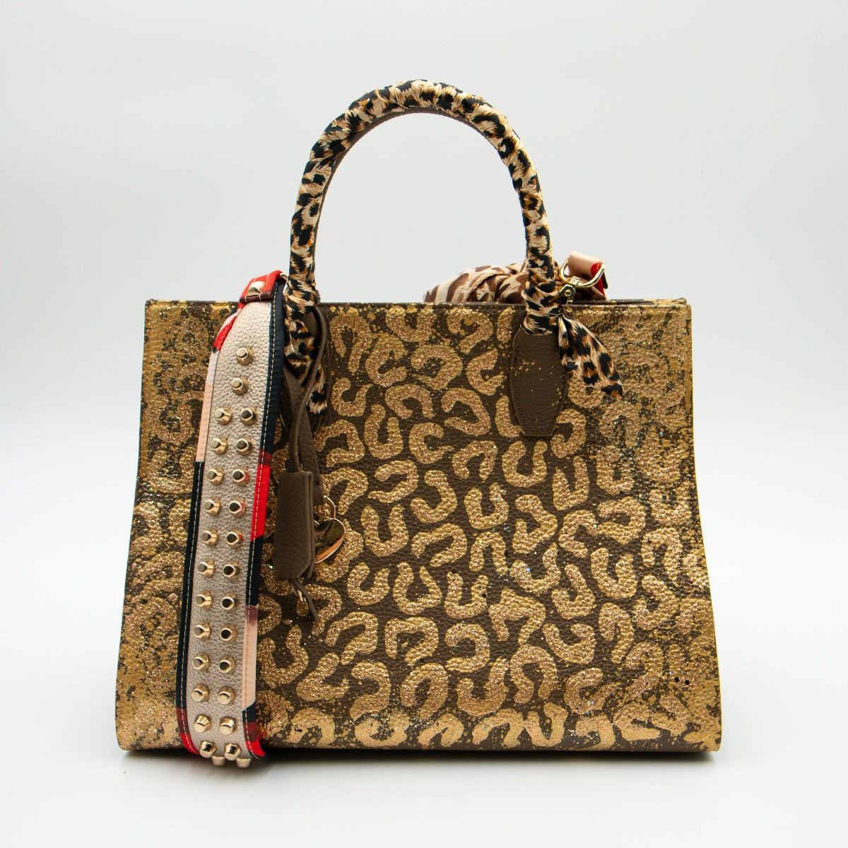 Anca Barbu Sophia Bag, Cheetah, Gold